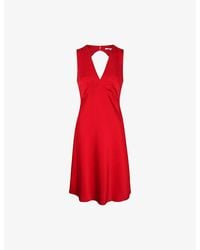 OMNES - Nova Tie-Back Satin Mini Dress - Lyst