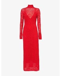 Gabriela Hearst - Lethe High-Neck Wool-Silk Blend Knitted Maxi Dress - Lyst