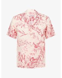 Orlebar Brown - Maitan Nature-Print Linen Shirt - Lyst