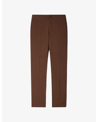 Sandro - High-Rise Stretch-Jersey Trousers - Lyst