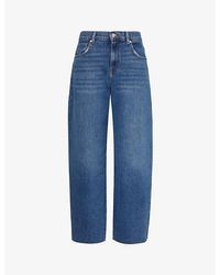 7 For All Mankind - Bonnie Curvilinear Wide-leg Mid-rise Stretch-denim Jeans - Lyst