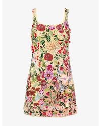 La Fuori - Botanical Symphony Sequinned Mini Dress - Lyst