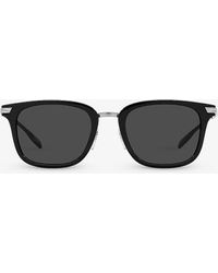 Burberry - Be4395 Peter Square-frame Brand-embellished Acetate Sunglasses - Lyst