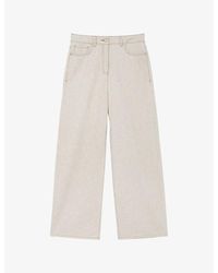 Reiss - Febe Wide-Leg High-Rise Jeans - Lyst