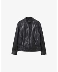 AllSaints - Colt Regular-Fit Leather Jacket - Lyst