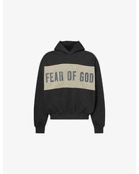 Fear Of God - Panelled Crop Cotton-Jersey Hoody - Lyst