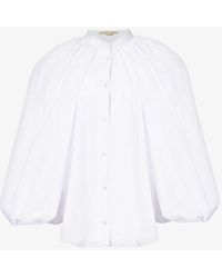 Stella McCartney - Balloon Puff-sleeve Cotton Shirt - Lyst