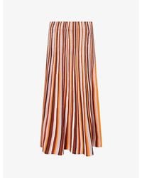 ME+EM - Metallic Textured Stripe Knit Maxi Skirt - Lyst