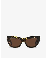 Bottega Veneta - Bv1218s Square-frame Tortoiseshell Acetate Sunglasses - Lyst