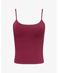 ADANOLA - Logo-Print Stretch-Jersey Tank Top - Lyst