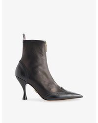 Thom Browne - Wingtip Leather Heeled Ankle Boots - Lyst