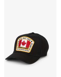 DSquared² - Canadian Flag-appliqué Cotton Baseball Cap - Lyst