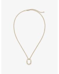 Tiffany & Co. - Tiffany Lock Small Lock 18Ct- And 0.19Ct Pavé Diamond Pendant Necklace - Lyst