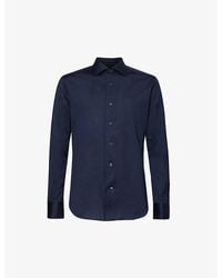 Corneliani - Spread-collar Long-sleeved Regular-fit Cotton Shirt - Lyst