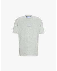 HUGO - Logo-Print Relaxed-Fit Cotton T-Shirt - Lyst