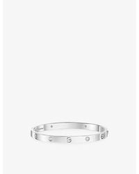 Cartier - Love Medium 18Ct- And 0.19Ct Diamond Bracelet - Lyst