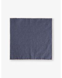 Eleventy - Plain-Colour Cotton And Wool Pocket Square - Lyst