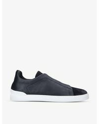 ZEGNA - Leather Triple Stitchtm Sneakers - Lyst