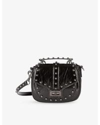 The Kooples - Emily Stud-Embellished Leather Shoulder Bag - Lyst