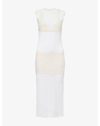 Stella McCartney - Sleeveless Crochet Cotton Midi Dress - Lyst