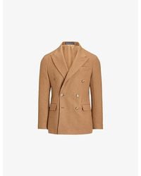 Polo Ralph Lauren - Peak-Lapel Double-Breasted-Hair Blazer - Lyst