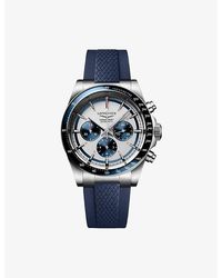 Longines - L3.835.4.98.9 Conquest Chronograph Ceramic Bezel Stainless-Steel Automatic Watch - Lyst