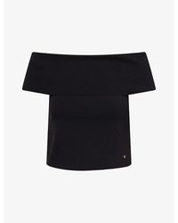 Anine Bing - Francis Off-Shoulders Knitted Top - Lyst