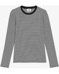 Claudie Pierlot - Tamarine Stripe-print Long-sleeve Cotton T-shirt - Lyst