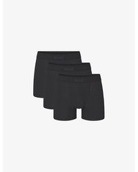 Skims - Branded-Waistband 3In Pack Of Three Stretch-Cotton Boxer Briefs - Lyst