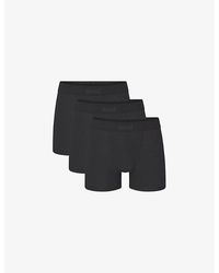 Skims - Branded-Waistband 3In Pack Of Three Stretch-Cotton Boxer Briefs - Lyst