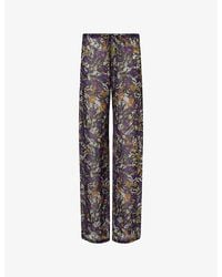 Dries Van Noten - Pachas Graphic-Pattern Crepe Trousers - Lyst