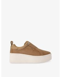 Carvela Kurt Geiger - Suede Connected Laceless Sneakers - Lyst