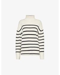 Anine Bing - Courtney Striped Wool And Cashmere-blend Knitted Jumper - Lyst