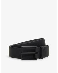BOGGI - Rubberised-Logo Leather Belt - Lyst