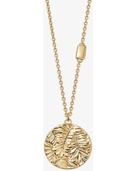 Astley Clarke - Terra Treasured Engravable 18ct Yellow Gold-vermeil Necklace - Lyst