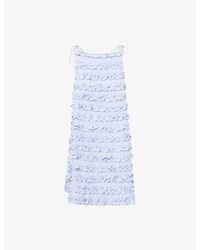 Damson Madder - Leili Ruffle Cotton Mini Dress - Lyst