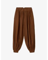 AllSaints - Harrie Balloon-Leg Linen-Blend Trousers - Lyst