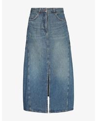 ME+EM - A-Line Maxi Cotton Denim Skirt - Lyst