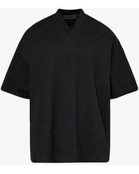 Fear Of God - Branded V-neck Cotton-jersey T-shirt - Lyst
