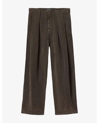 AllSaints - Phi Wide-Leg Linen-Blend Trousers - Lyst