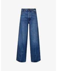 FRAME - The Collegiate High-Rise Relaxed Wide-Leg Denim Jeans - Lyst