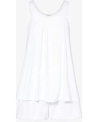 Hanro - Clara Logo-embroidered Cotton Pyjama Set - Lyst
