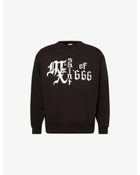 SAINT Mxxxxxx - 666 Graphic-Print Cotton Sweatshirt - Lyst