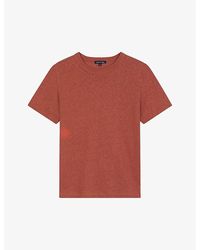 Soeur - Cyril Round-neck Cotton And Linen-blend T-shirt - Lyst