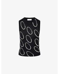 Dries Van Noten - Crystal-Embellished Round-Neck Merino Wool Vest - Lyst