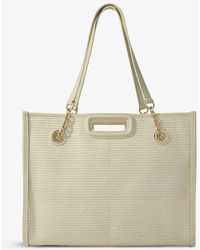 Maje - Logo-embossed Double-strap Woven Bag - Lyst