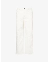 Loewe - Anagram-Embroidered Denim Jeans - Lyst