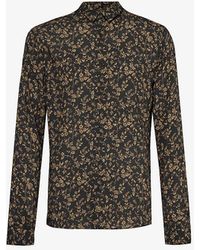 IKKS - Flora-print Slim-fit Woven Shirt - Lyst