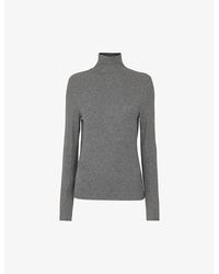 Whistles - Essential Ribbed Knitted Top - Lyst