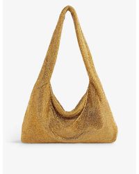 Kara - Crystal-embellished Metallic Shoulder Bag - Lyst